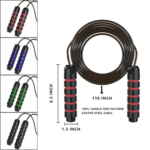 Jump rope 9 feet black and red new - Picture 5 of 5